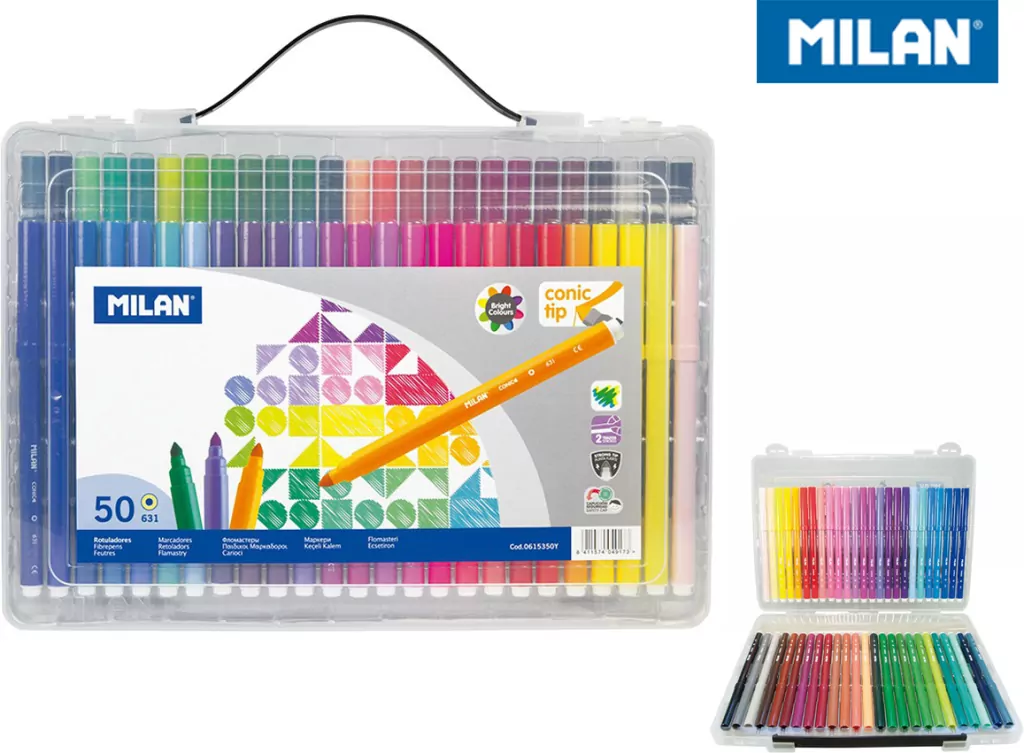 Flamastry w plastikowej walizce. 50 kolorów - tantis.pl