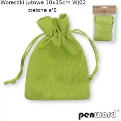 Woreczki jutowe zielone 10x15cm