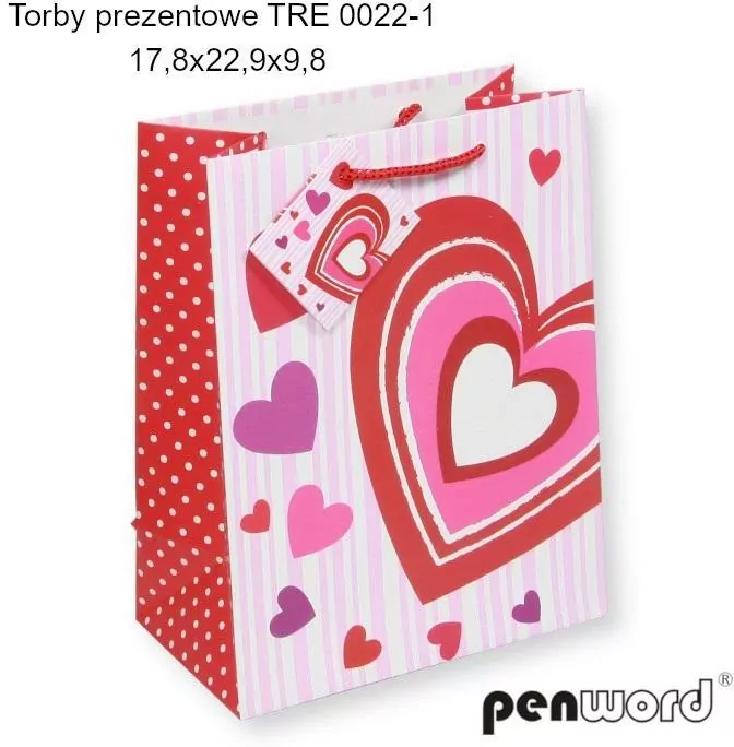 Torebka prezentowa 17.8x22.9x9.8cm MIX - tantis.pl