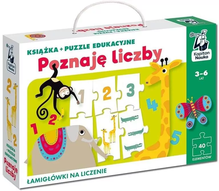 Poznaję liczby. Książka + puzzle edukacyjne - tantis.pl