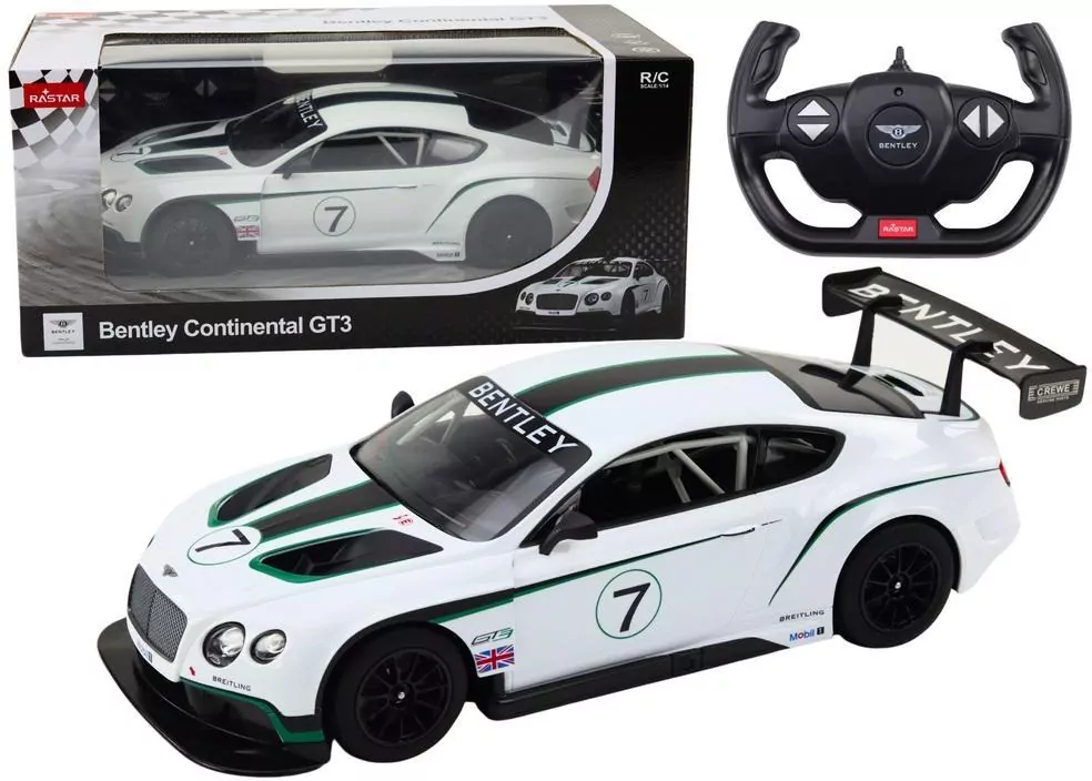 Bentley Continental GT3 RC 1:14. Biały - tantis.pl