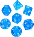 Komplet kości REBEL RPG - Mini Kryształowe - Niebieskie - tantis.pl