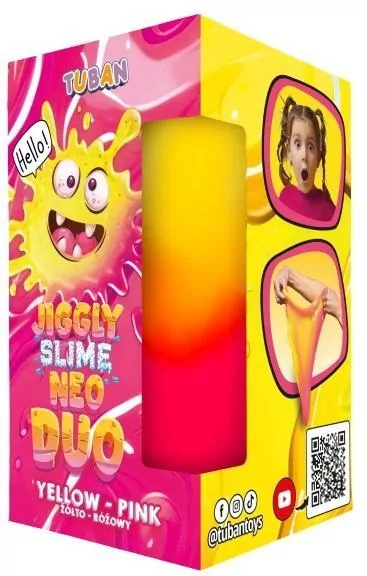 Jiggly Slime Neo Duo żółto-różowy 430g - tantis.pl