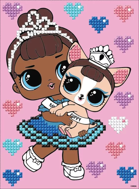 Diamnetowa mozaika - LOL Miss Baby 15x20cm - tantis.pl