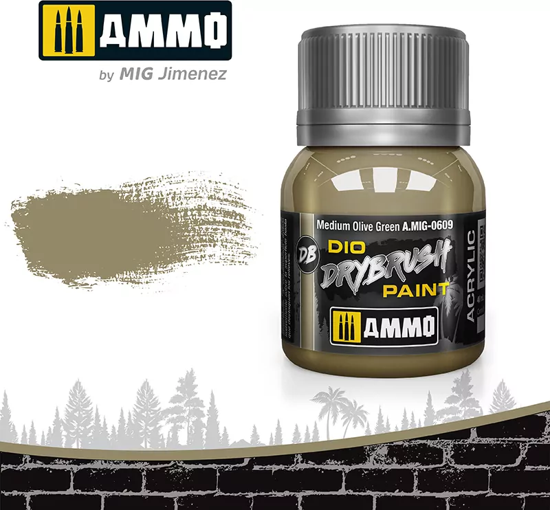 Ammo: DIO Drybrush - Medium Olive Green - tantis.pl