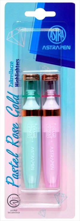 Zakreślacze pastel Astrapen rose gold mix - tantis.pl