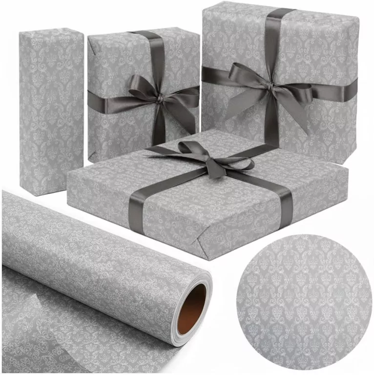 Papier Grey/Silver Damask X-Strong 57cmx25m - tantis.pl
