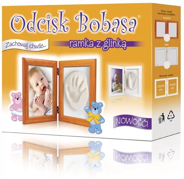 Odcisk Bobasa. Ramka z glinką - tantis.pl
