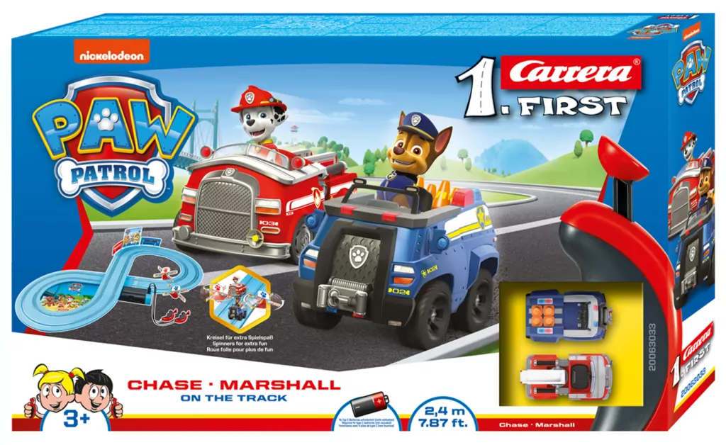Carrera 1. First. Psi Patrol. Chase, Marshall. On the Track. Tor wyścigowy - 2,4 m - tantis.pl