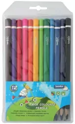 Kredki szkolne trójkątne grube 12 kolorów