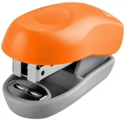 Zszywacz plastikowy mini pomarańczowy 8 kartek