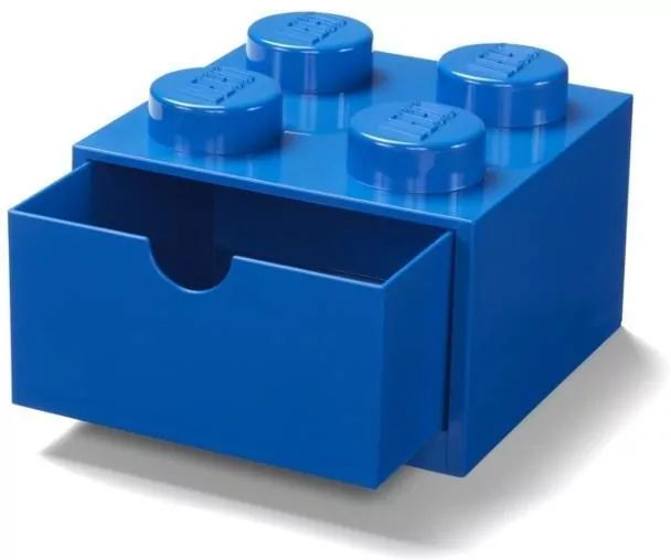 LEGO(R) pojemnik klocek z szufladą czwórka niebieski - tantis.pl
