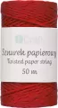 Sznurek papierowy skręcany 50m czerwony - tantis.pl