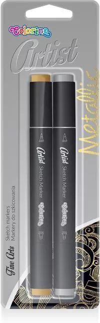 Markery do szkicowania (złoty/srebrny) Artist Colorino Kids na blistrze p12 - tantis.pl