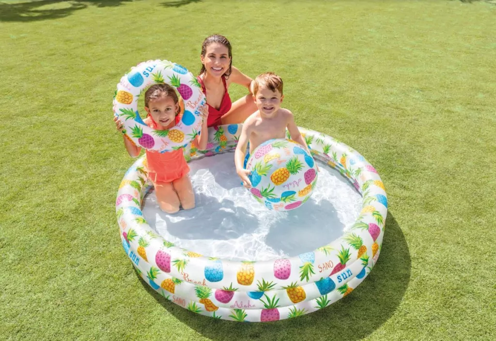 Basen dmuchany 132x28cm koło+ piłka - tantis.pl