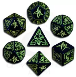 Komplet Kości "Zew Cthulhu" - Czarno-zielony