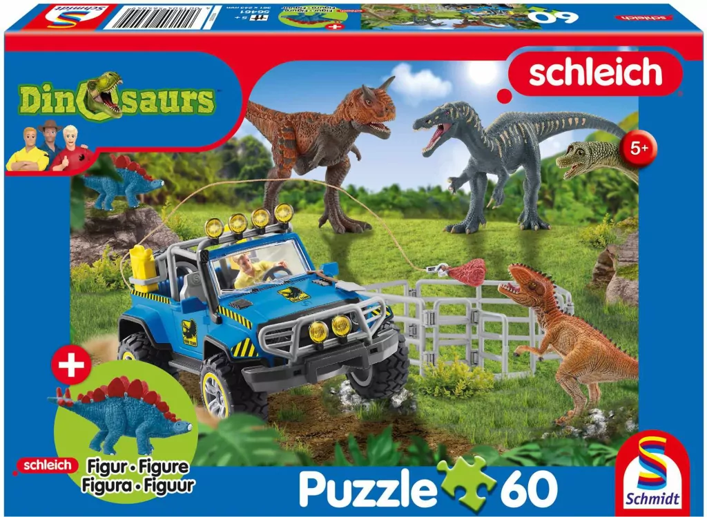 Puzzle 60. Schleich Dinozaury + figurka - tantis.pl