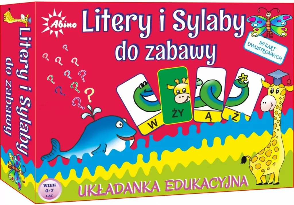 Litery i sylaby do zabawy. Układanka edukacyjna - tantis.pl
