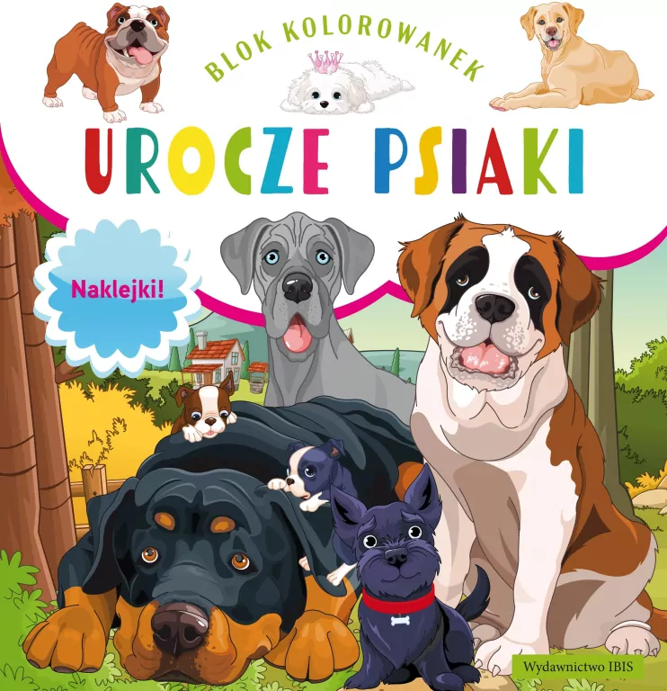 Urocze psiaki. Blok kolorowanek - tantis.pl