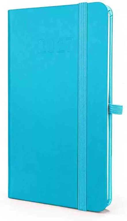 Kalendarz 2027 B6 Slim Tygodniowy Turkusowy - tantis.pl
