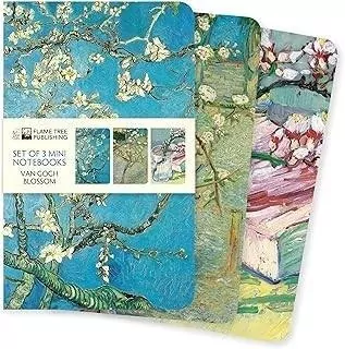Zestaw 3 notatników MINI Kwiaty Vincent van Gogh - tantis.pl
