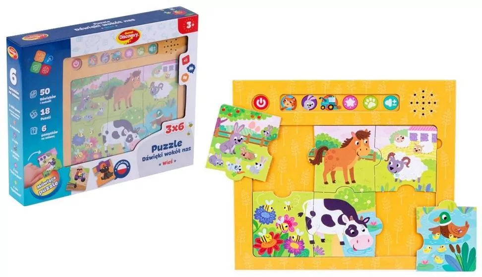 Puzzle dźwięki wokół nas wieś - tantis.pl