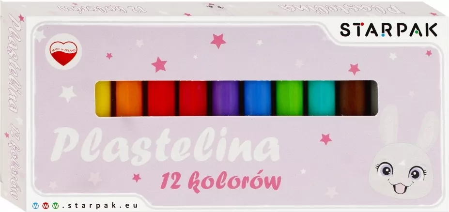 Plastelina 12 kolorów Rabbit - tantis.pl