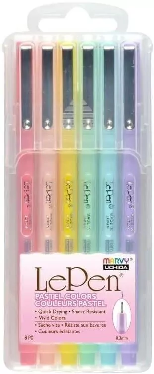Cienkopisy Le Pen Pastel 6 kolorów - tantis.pl