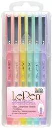 Cienkopisy Le Pen Pastel 6 kolorów