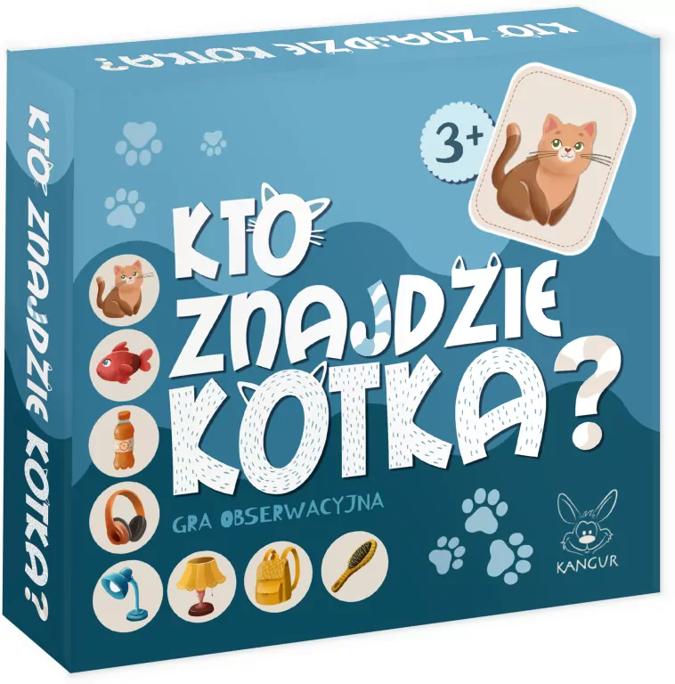 Kto znajdzie KOTKA? Gra obserwacyjna 3+ Kangur - tantis.pl