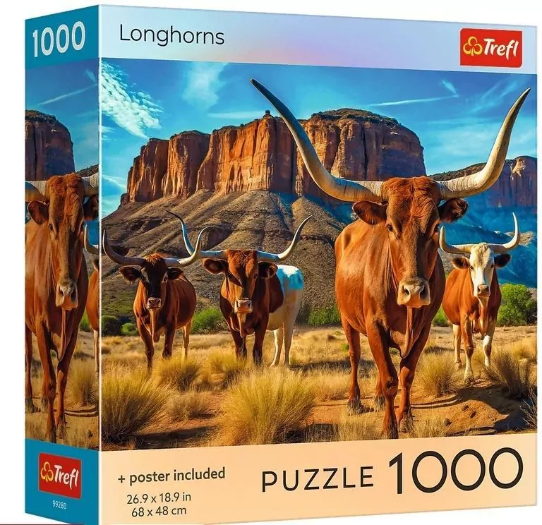 Puzzle 1000 USA Collection: Longhorns TREFL - tantis.pl