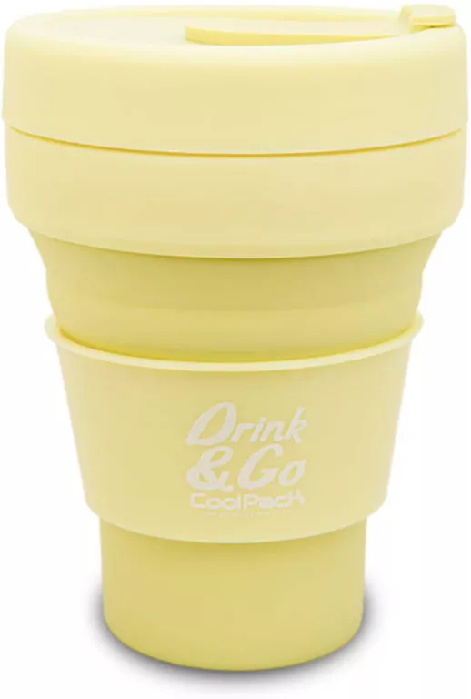 Kubek silikonowy 355 ml pastelowy powder yellow - tantis.pl
