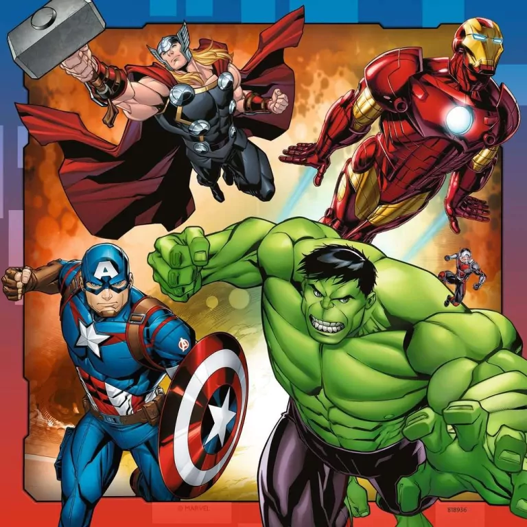 Ravensburger. Puzzle 3x49 dla dzieci. Marvel Avengers - tantis.pl