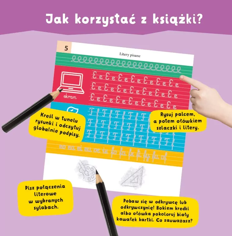 Multisensoryczna kaligrafia. Litery pisane - tantis.pl