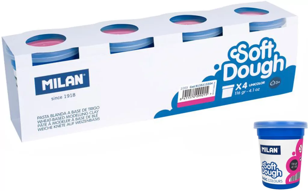 Ciastolina Basic 116g. Różowa 4 słoiczki - tantis.pl