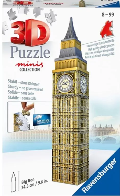 Puzzle 3D. Mini budynki: Big Ben - tantis.pl