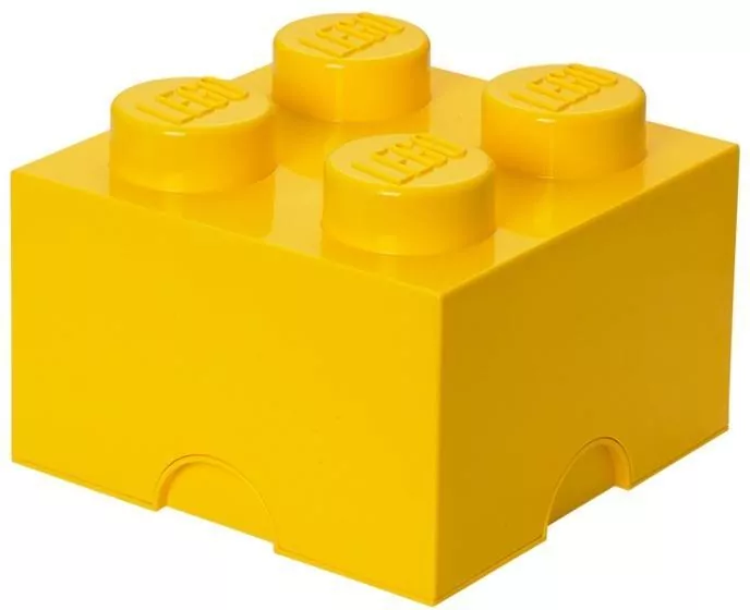 LEGO(R) pojemnik klocek czwórka żółty - tantis.pl