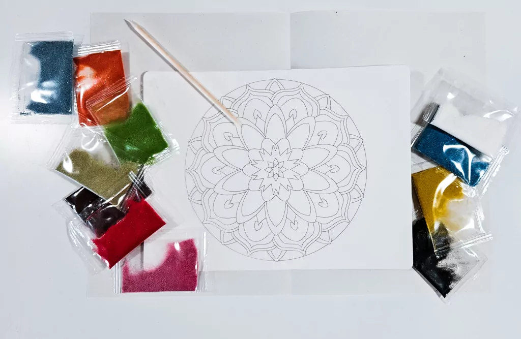 Piaskowe Malowanki Mandala 1 Sand Art - tantis.pl
