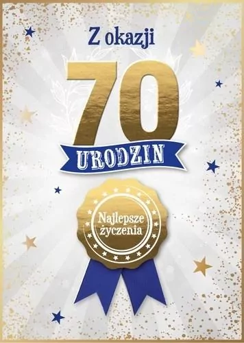 Karnet Urodziny 70 - tantis.pl