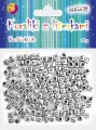 Koraliki plastikowe z literkami 6x6mm 25g - tantis.pl