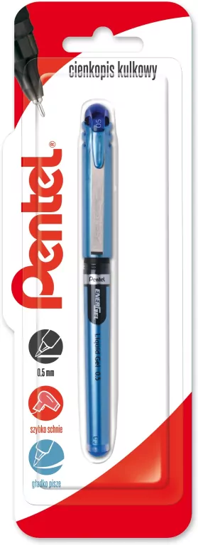 Cienkopis kulkowy 0,5 mm EnerGel niebieski - tantis.pl