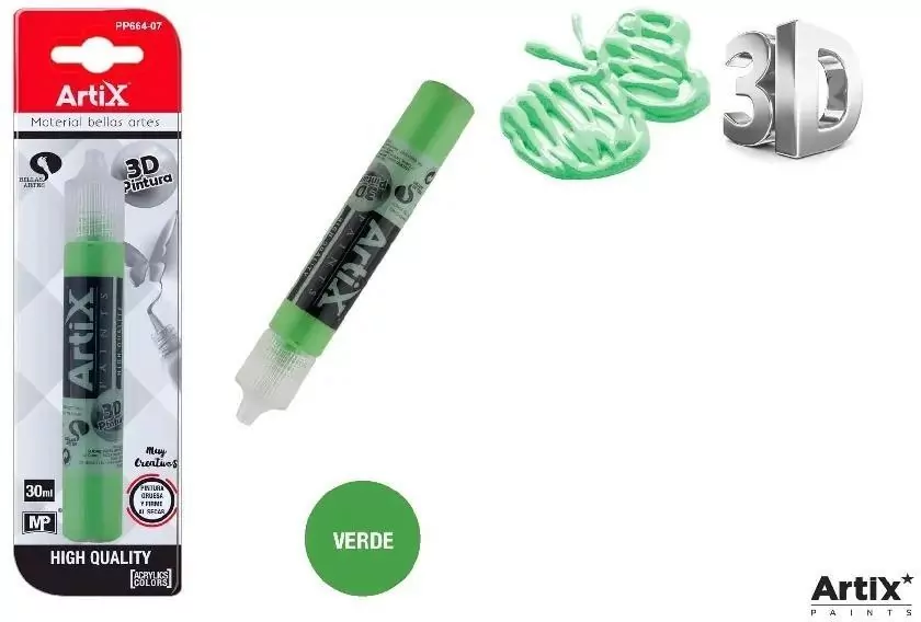 Farba strukturalna 3D zielony 30ml - tantis.pl