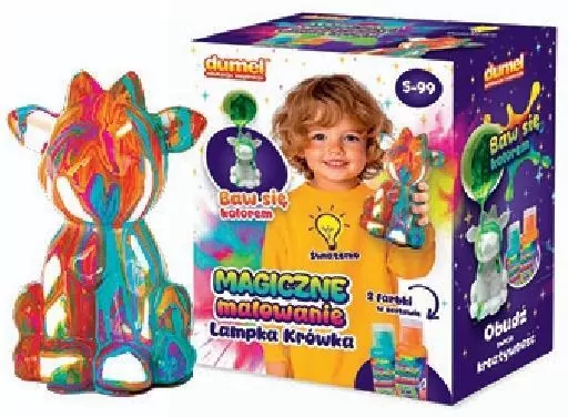 Magiczne malowanie Lampka Krówka