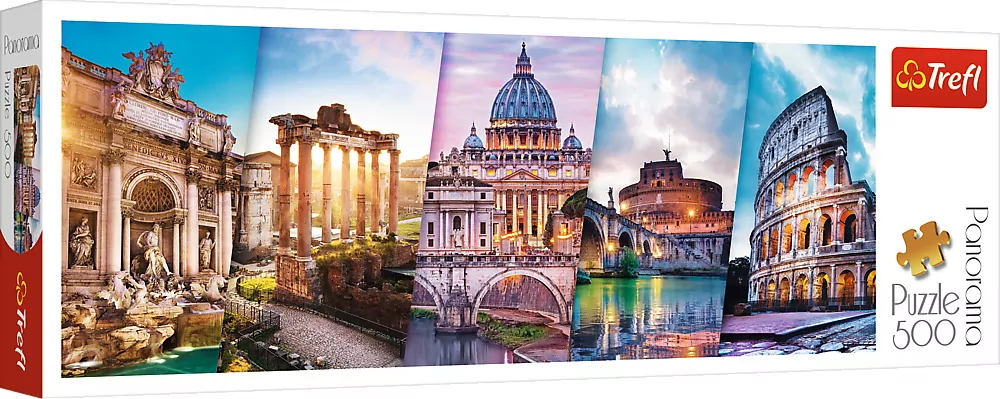 Puzzle panoramiczne 500. Podróż do Włoch - tantis.pl