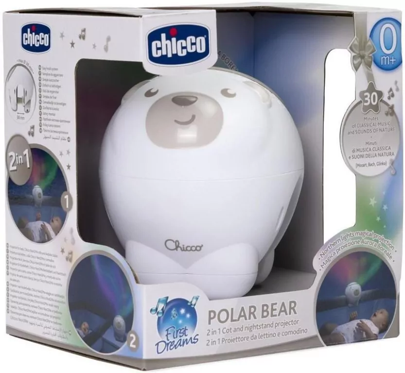 Chicco. Projektor. Miś polarny. Beżowy - tantis.pl