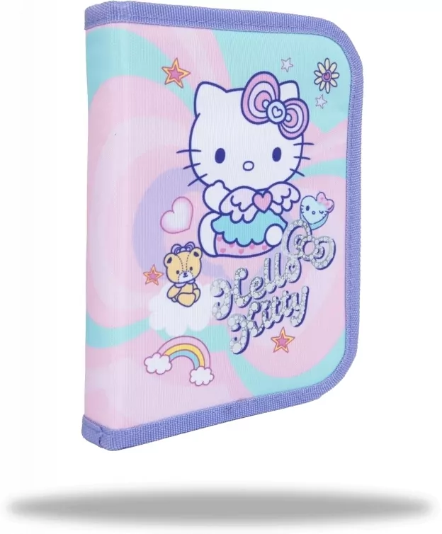 Piórnik jednoklapkowy bez wyposażenia Hello Kitty Clipper Pink 1 - tantis.pl