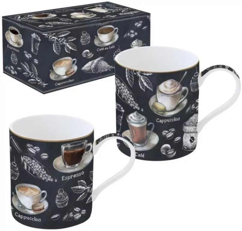 Kubek porcelanowy w ozdobnym pudełku 350ml 2szt - tantis.pl