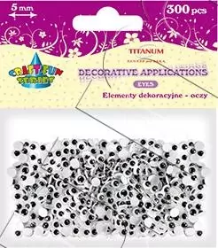 Oczy - elementy dekoracyjne 5mm  (300 szt) - tantis.pl