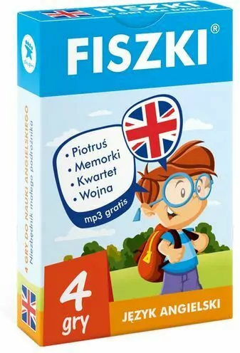 Angielski. Fiszki. Piotruś, Memorki, Kwartet, Wojna. - tantis.pl