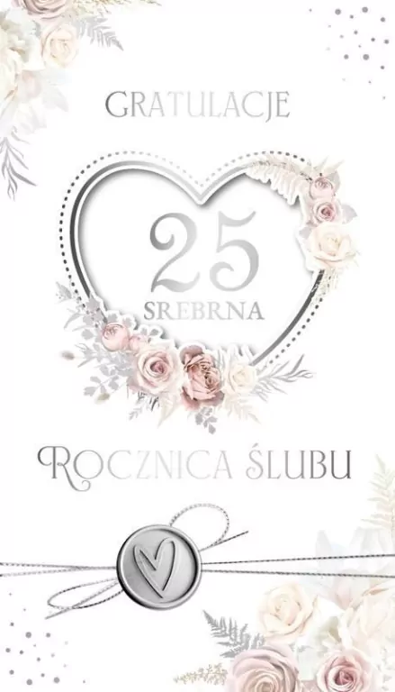 Karnet Rocznica Ślubu 25 - tantis.pl